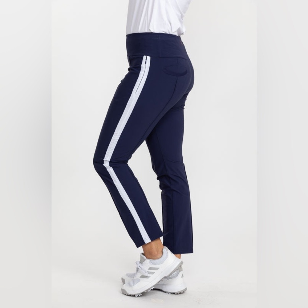 Kinona Women’s Tailored Track Golf Pants Navy Blue‎ Sz L